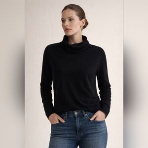 Peruvian Connection Black Pima Cotton Turtleneck Top Women’s XL – Made in Peru